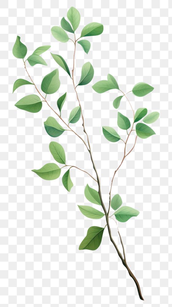 PNG  Branch plant herbs leaf. AI generated Image by rawpixel.