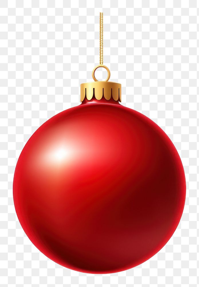 PNG  Hanging red christmas ball ornament hanging white background. AI generated Image by rawpixel.