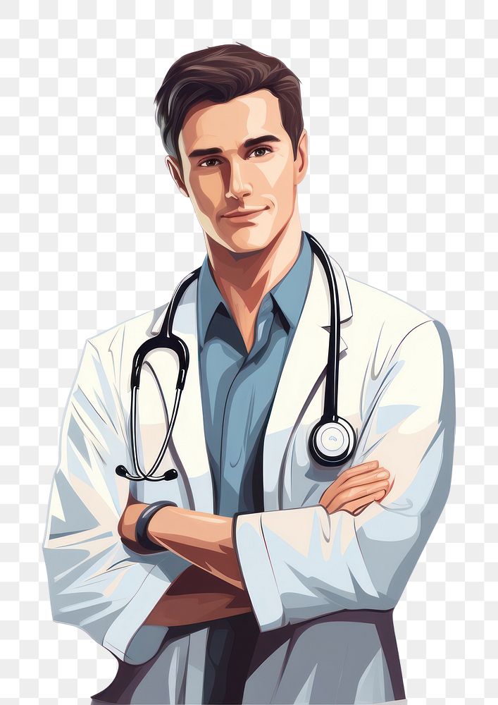 PNG  Hospital stethoscope doctor adult. AI generated Image by rawpixel.