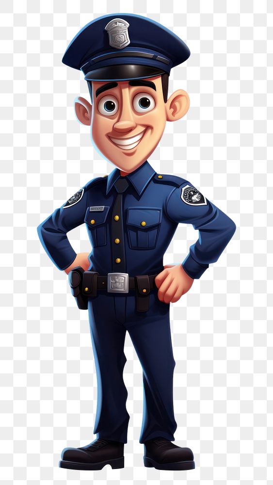PNG Police officer cartoon white background protection. AI generated Image by rawpixel.