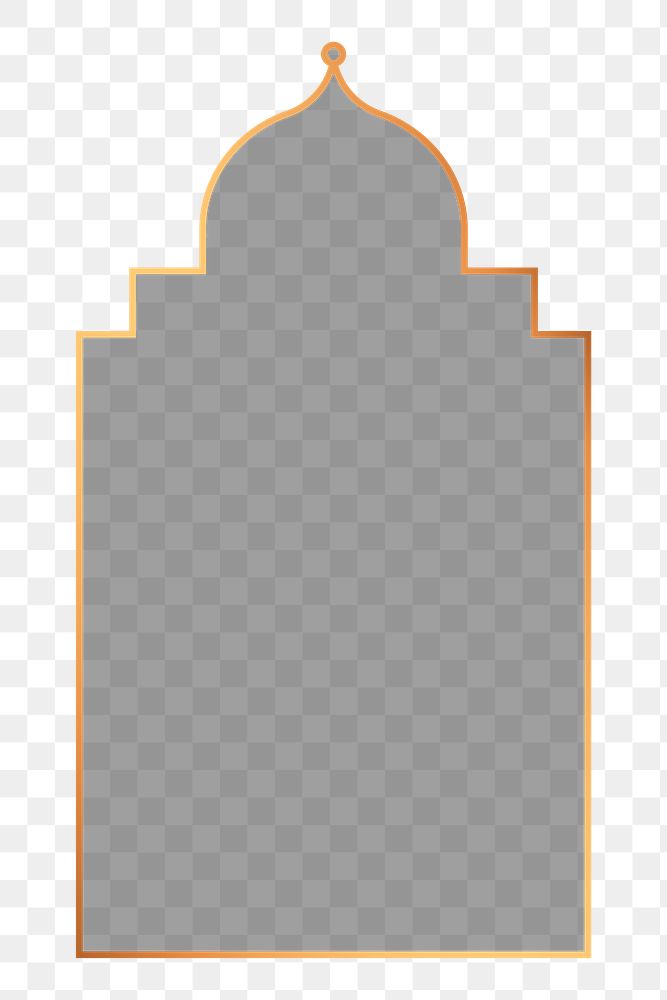 PNG Mosque shape badge, Diwali festival design, transparent background