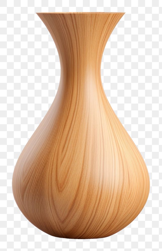 Vase shape pottery wood  