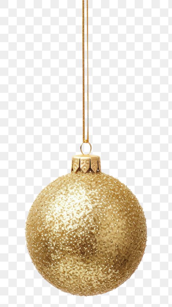 PNG Christmas ornament christmas gold hanging