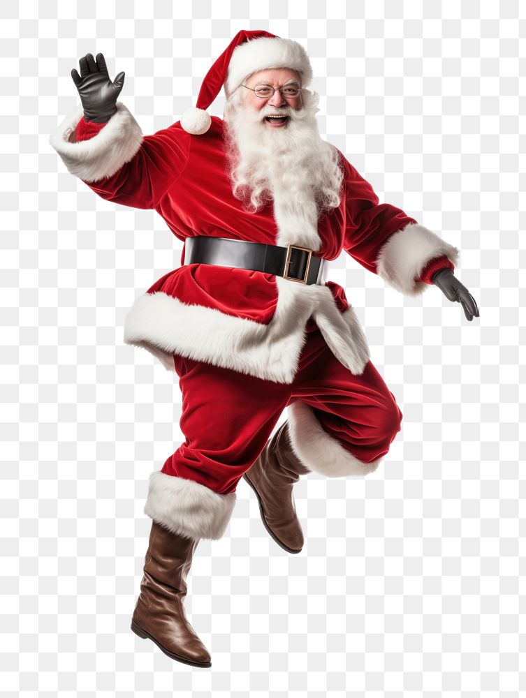 PNG Santa claus jumping christmas costume adult