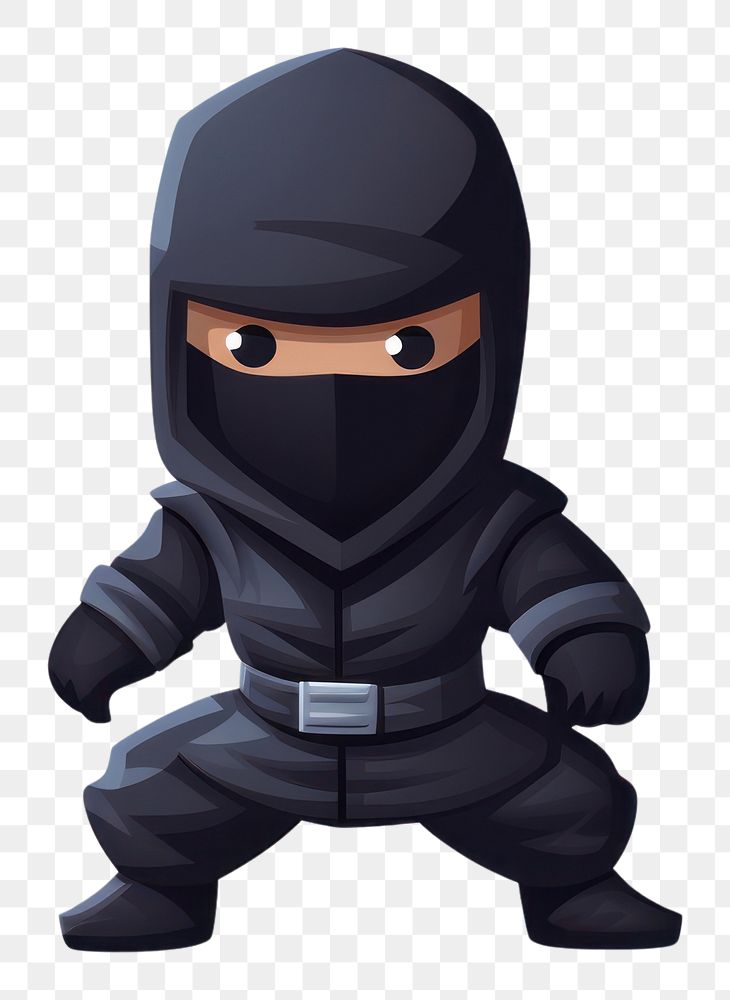 PNG Cute ninja white background protection technology. AI generated Image by rawpixel.