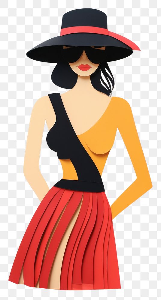 PNG Woman fashion cartoon dress. AI generated Image by rawpixel.