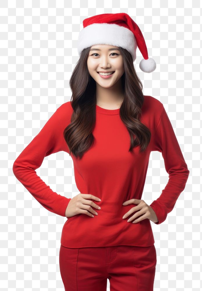 PNG  Santa Claus hat portrait smiling sleeve. AI generated Image by rawpixel.