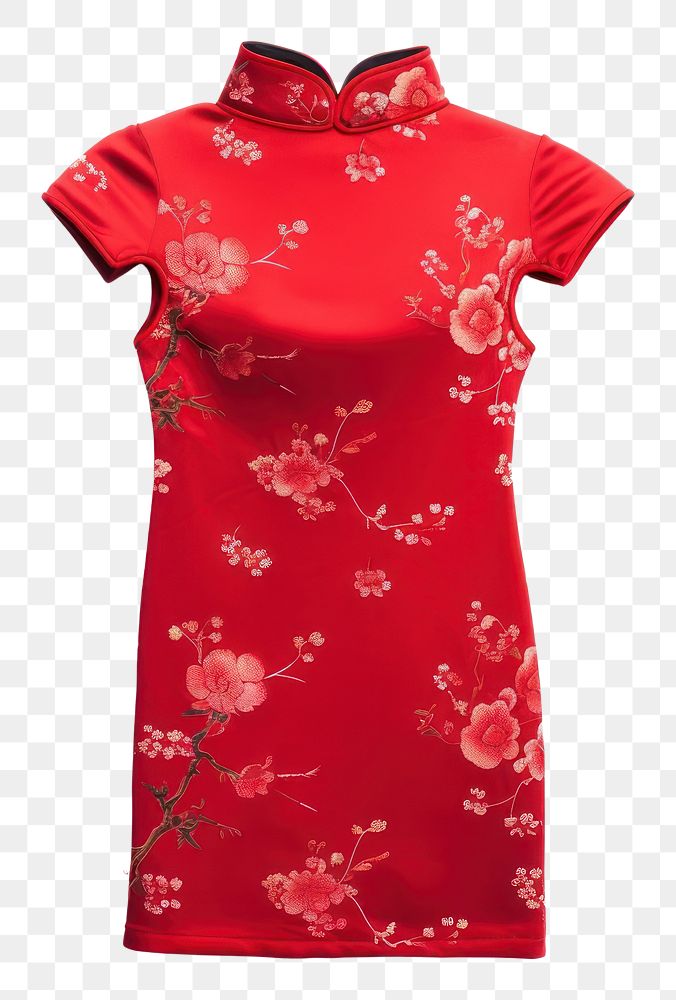 PNG Girl wear cheongsam fashion dress white background. AI generated Image by rawpixel.