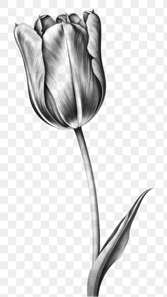 PNG Tulip drawing sketch flower