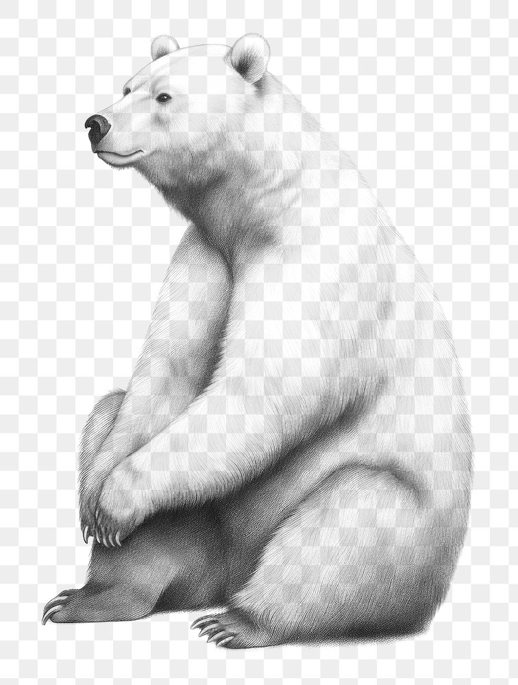 PNG Bear sit wildlife mammal animal. AI generated Image by rawpixel.
