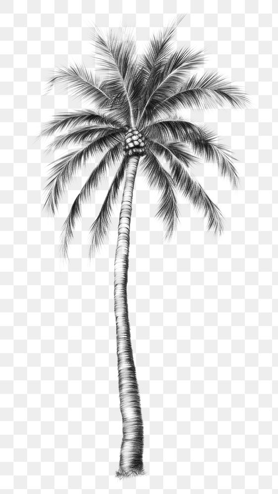 PNG Coconut tree drawing sketch plant. AI generated Image by rawpixel.
