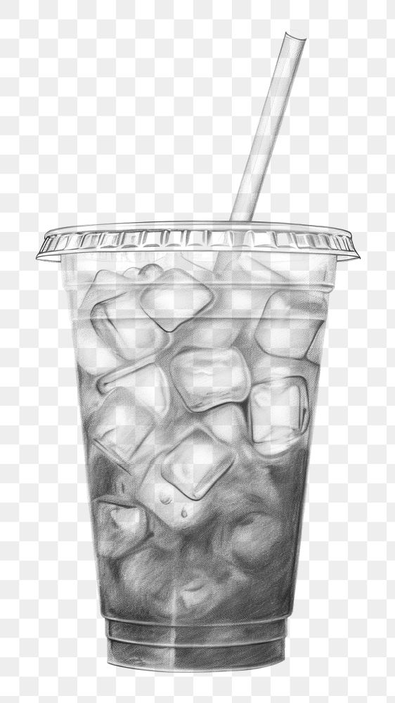 PNG Sketch drawing drink ice