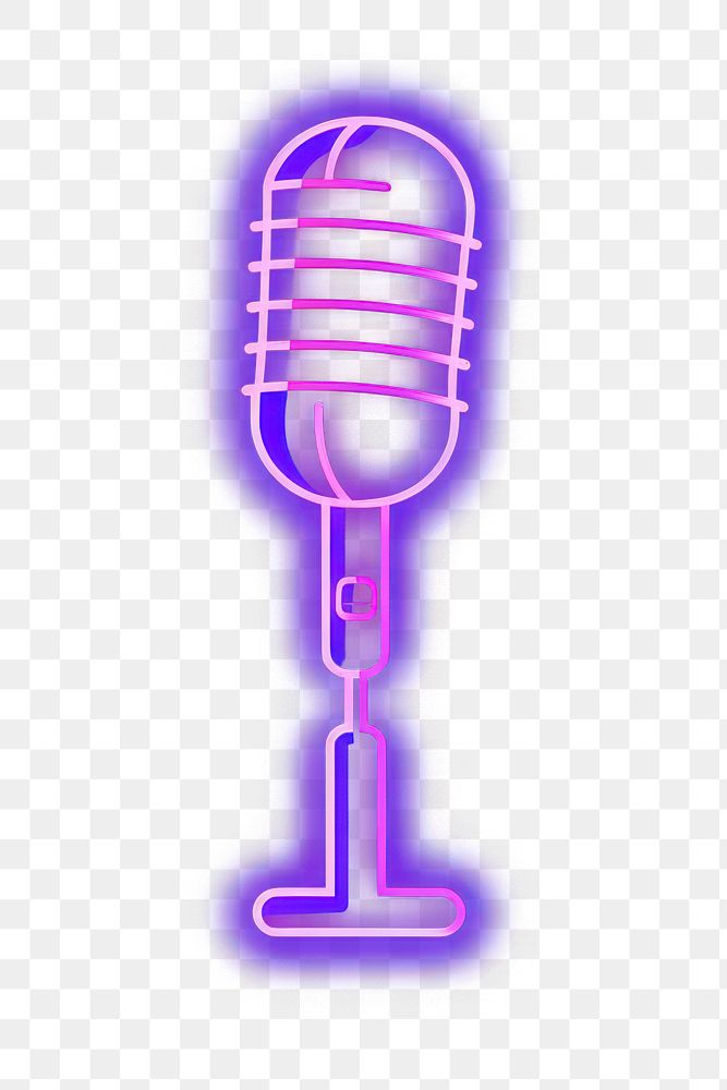 PNG  Microphone icon purple lighting line