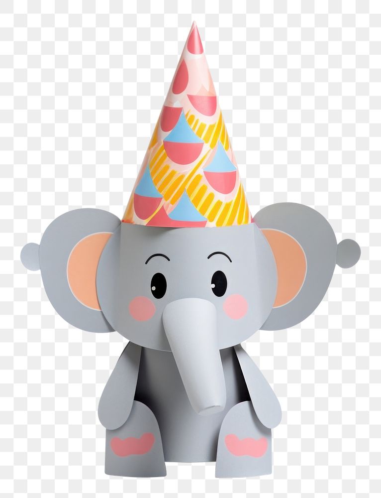 PNG Cartoon elephant nature party hat. AI generated Image by rawpixel.