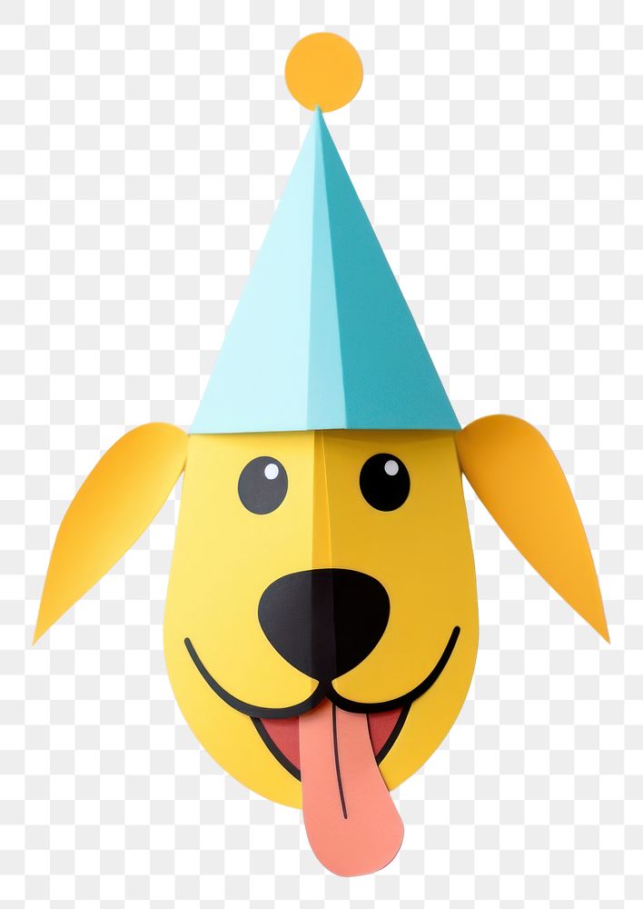 PNG Cartoon dog face smiley hat anthropomorphic. AI generated Image by rawpixel.