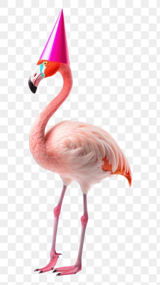 PNG A flamingo animal bird hat. AI generated Image by rawpixel.