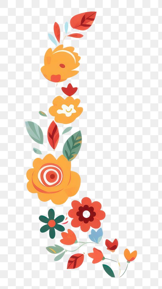 PNG Creativity pattern cartoon flower. AI generated Image by rawpixel.
