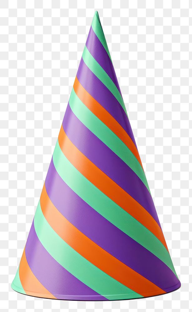 PNG  A party stripe hat purple white background celebration