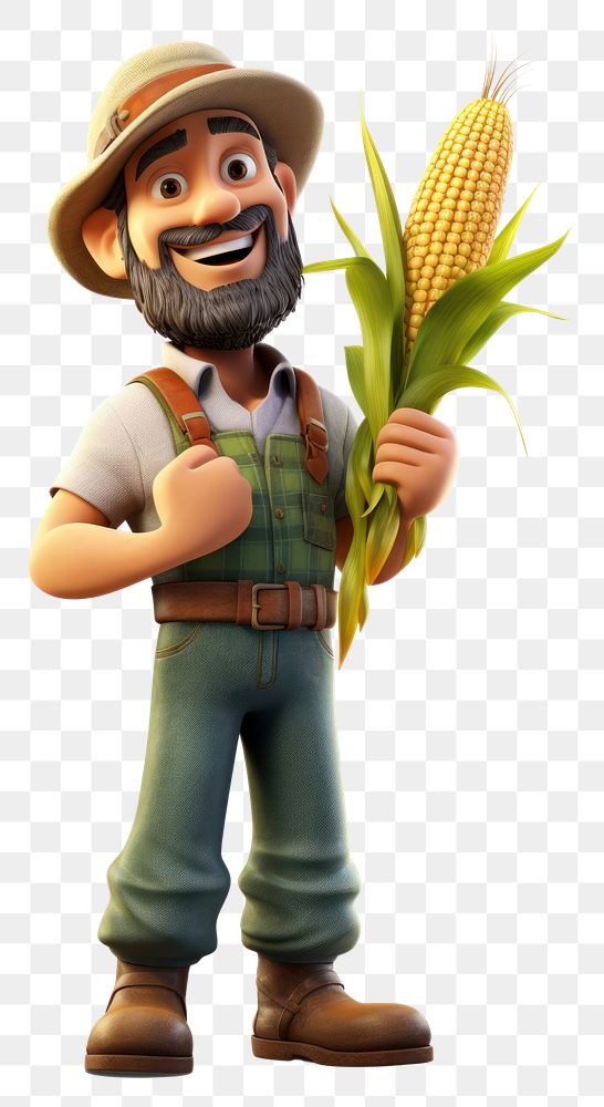 PNG  Holding farmer plant corn