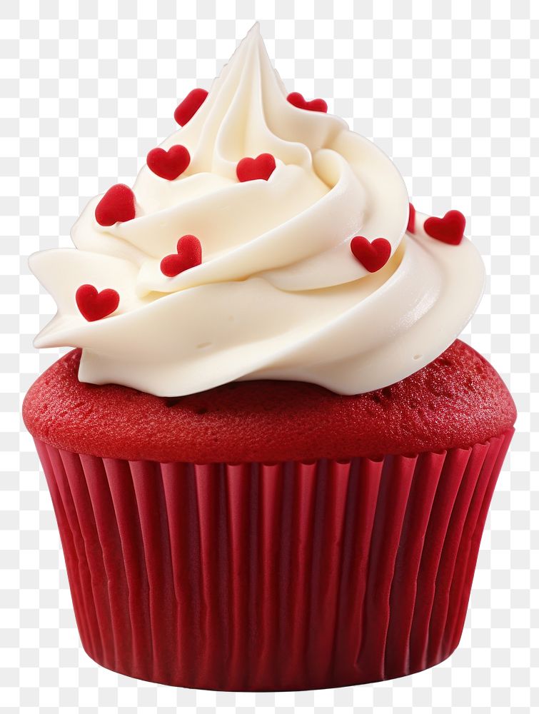 PNG  A red velvet cupcake dessert cream food