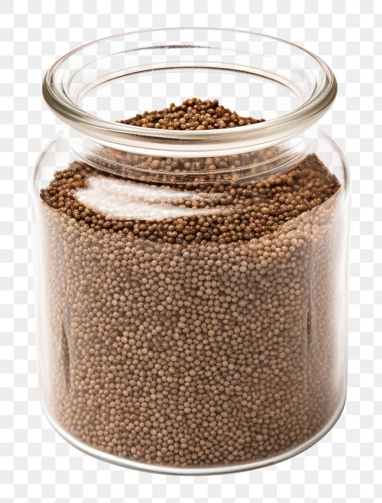 PNG Seed glass jar white background. AI generated Image by rawpixel.