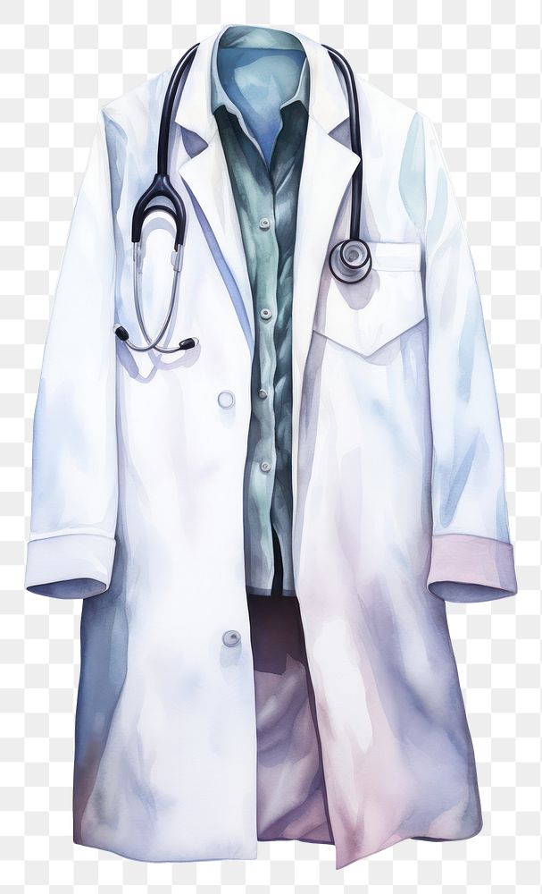 PNG  Stethoscope doctor coat protection. AI generated Image by rawpixel.