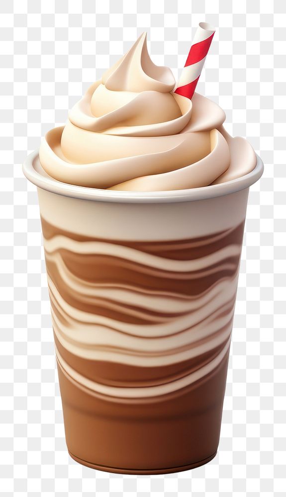 PNG  Milkshake dessert cream food. AI generated Image by rawpixel.