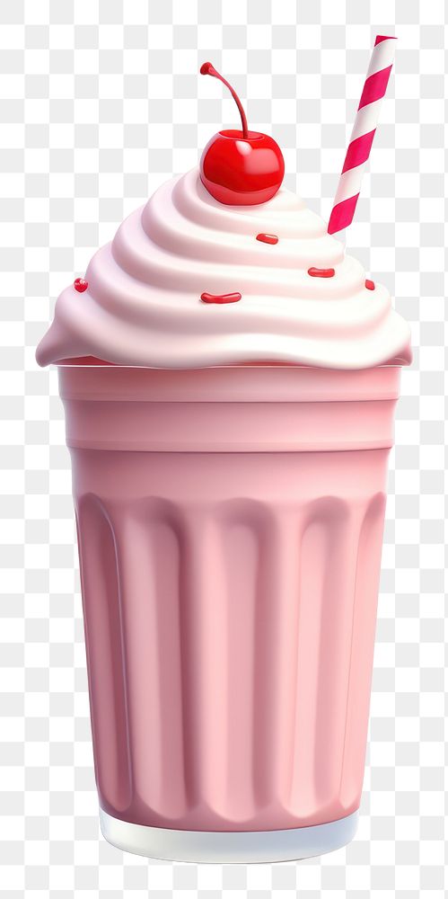 PNG  Milkshake smoothie dessert drink. AI generated Image by rawpixel.