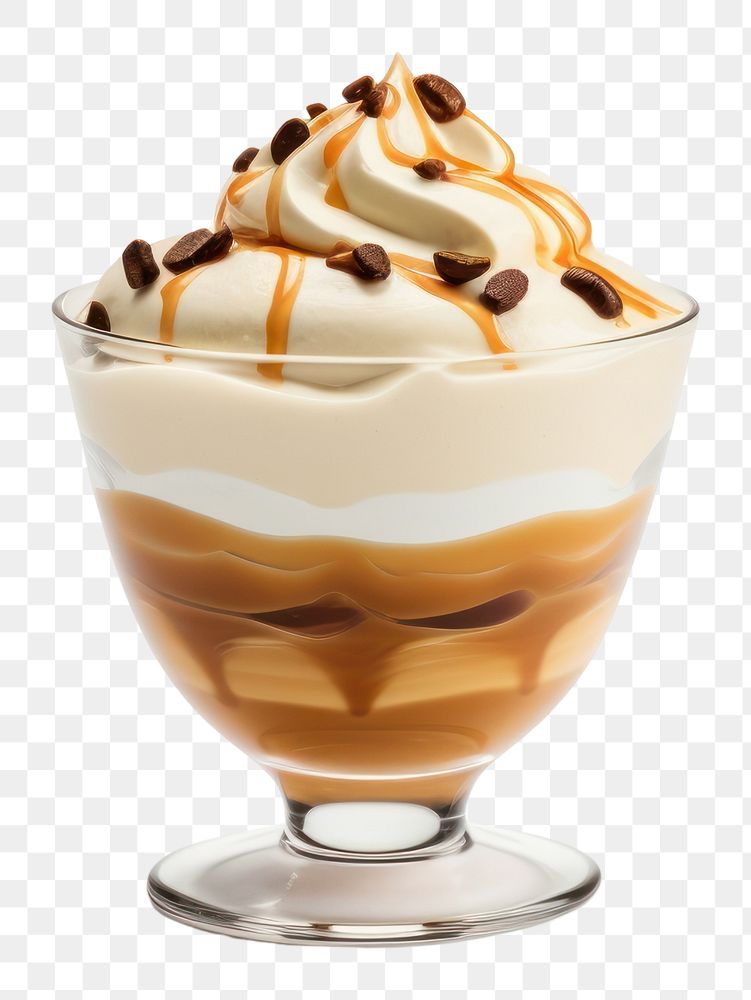 PNG  Affogato dessert sundae cream. AI generated Image by rawpixel.