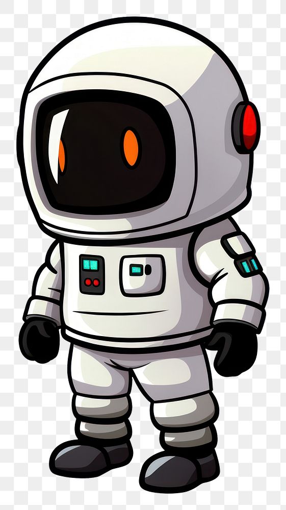 PNG Cute flowing Astronaut astronaut robot technology. AI generated Image by rawpixel.