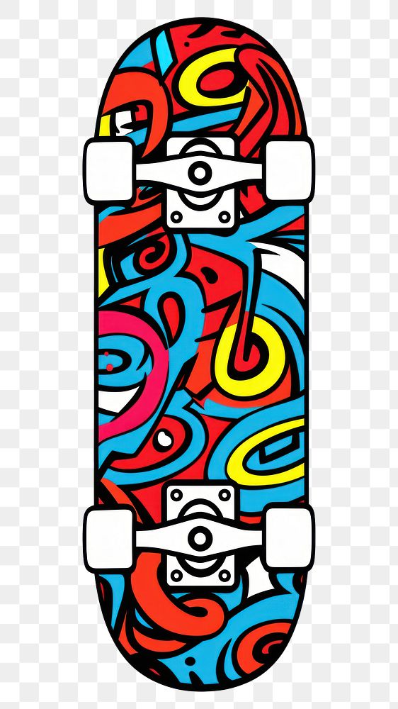 PNG Skateboard art white background skateboarding. AI generated Image by rawpixel.