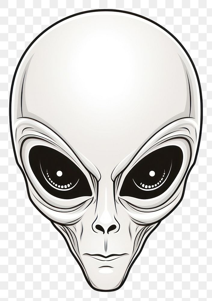 PNG  Drawing sketch alien illustrated. AI generated Image by rawpixel.