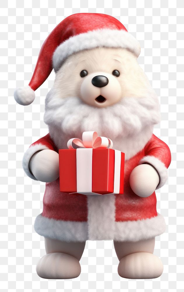 PNG Gift white cute bear. AI generated Image by rawpixel.