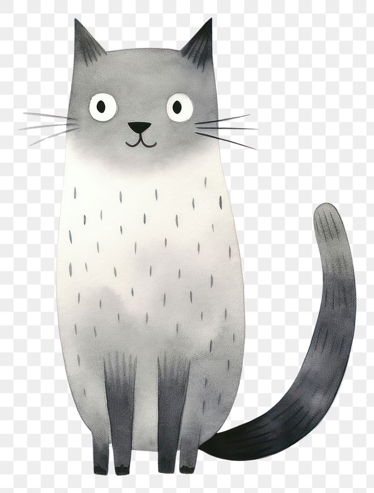 PNG  Full body standing cat mammal animal pet. AI generated Image by rawpixel.