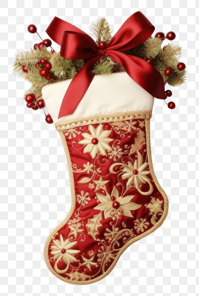 PNG Christmas decoration stocking gift. AI generated Image by rawpixel.