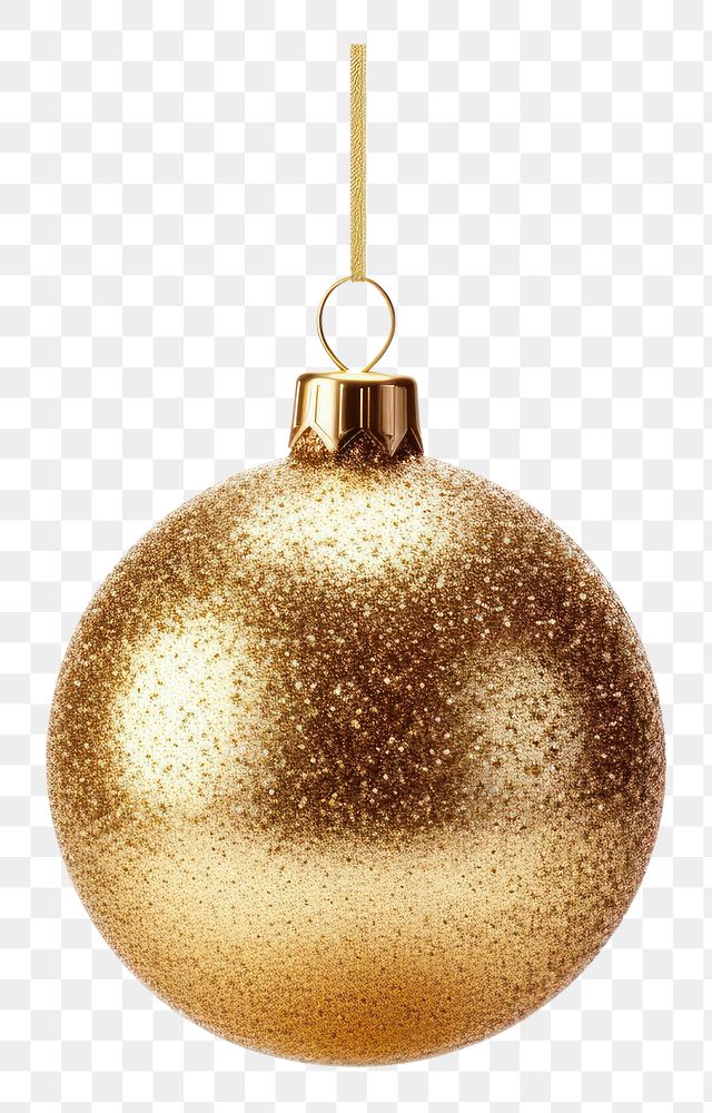 PNG Hanging Bauble gold christmas hanging