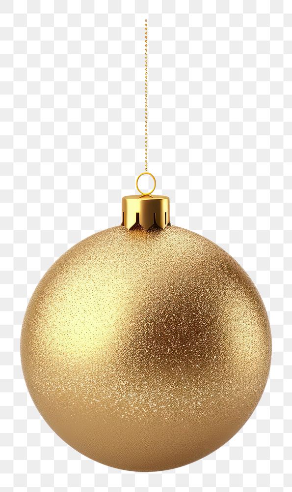 PNG Hanging Bauble gold hanging white background