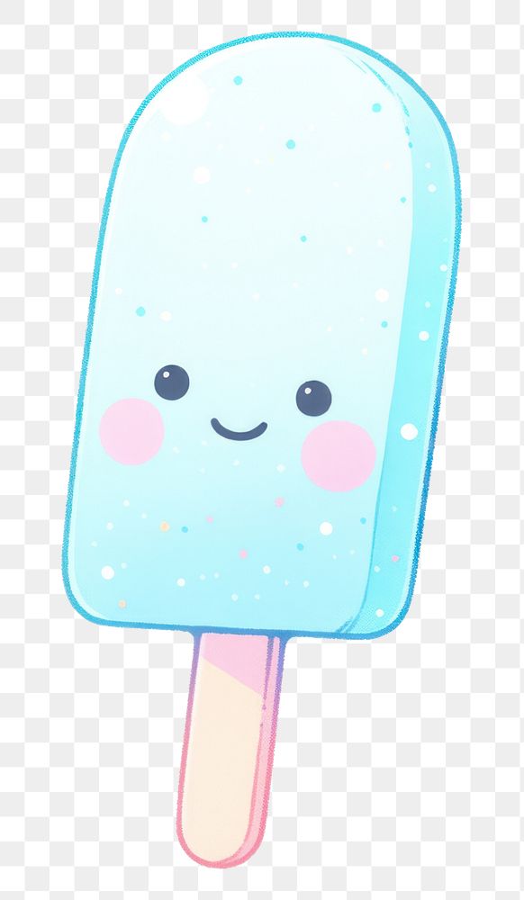 PNG Popsicle dessert cartoon smiling. AI generated Image by rawpixel.
