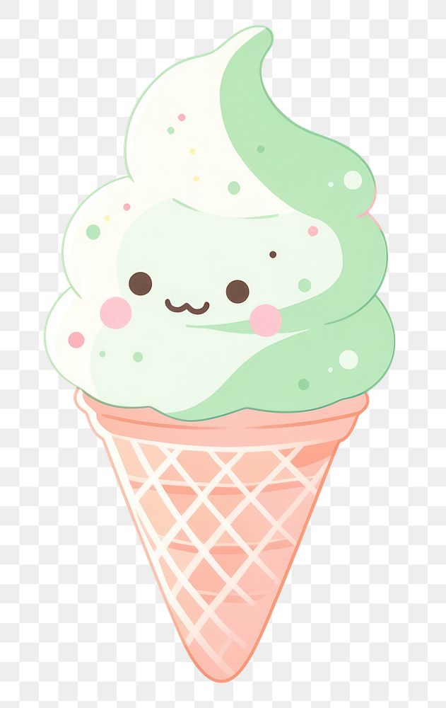 PNG Soft serve ice cream dessert drawing food. AI generated Image by rawpixel.