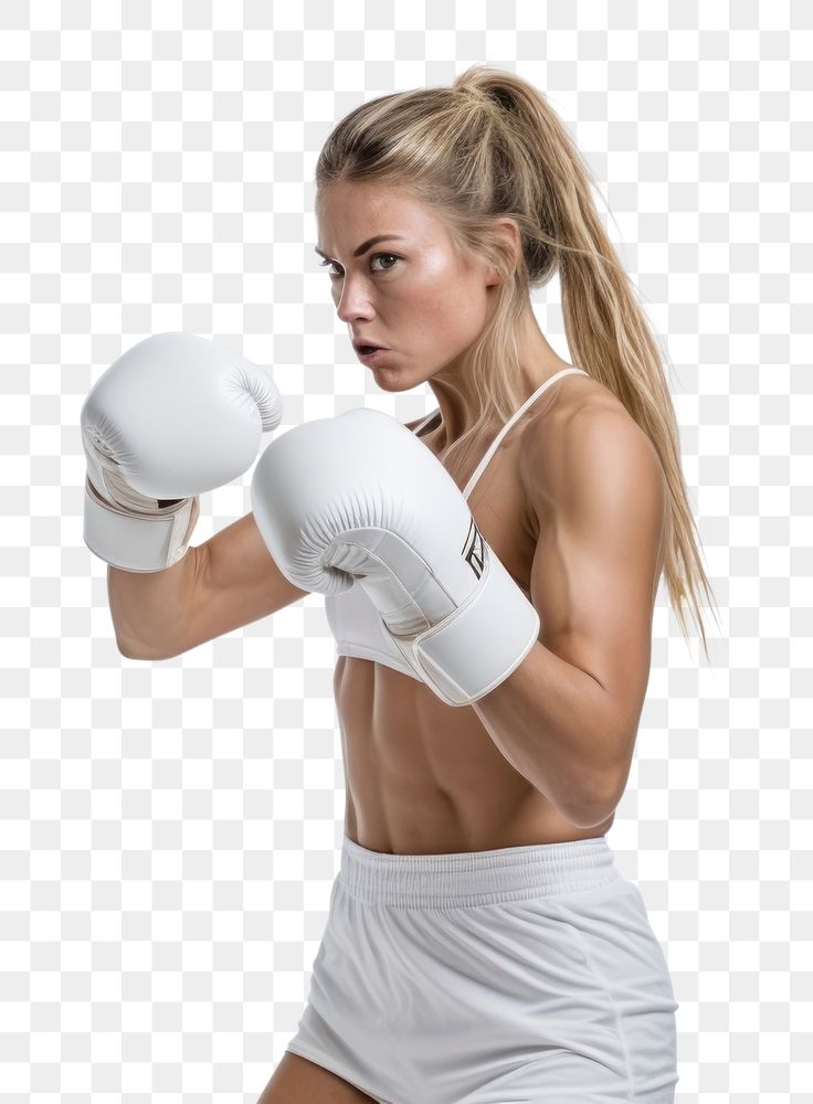 PNG Woman practicing boxing punching sports adult. AI generated Image by rawpixel.