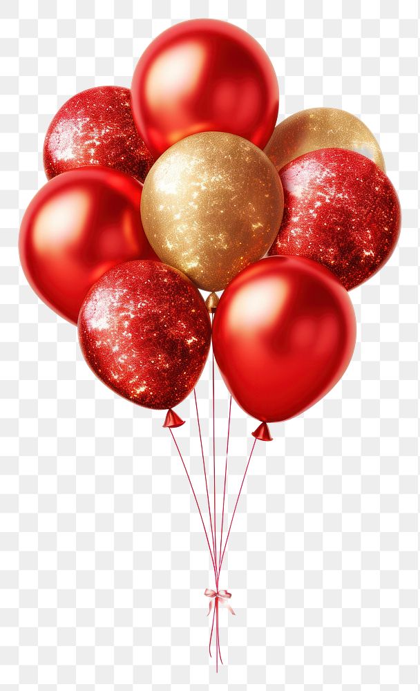 PNG Balloon bouquet gold red white background. AI generated Image by rawpixel.