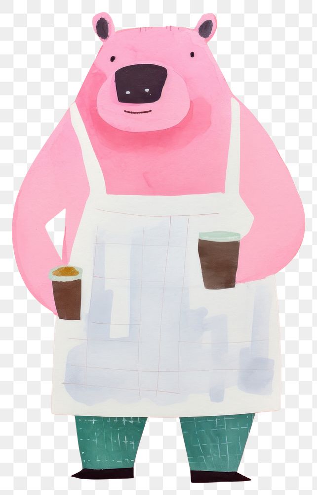 PNG  Art painting apron pink. AI generated Image by rawpixel.