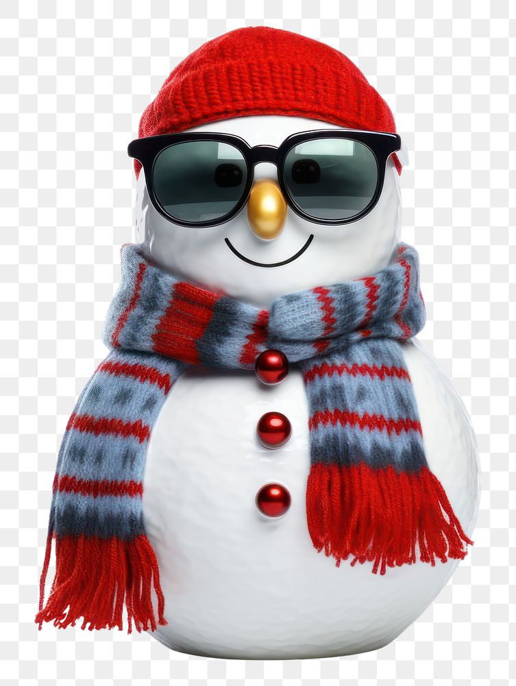 PNG Snowman scarf sunglasses winter. AI generated Image by rawpixel.