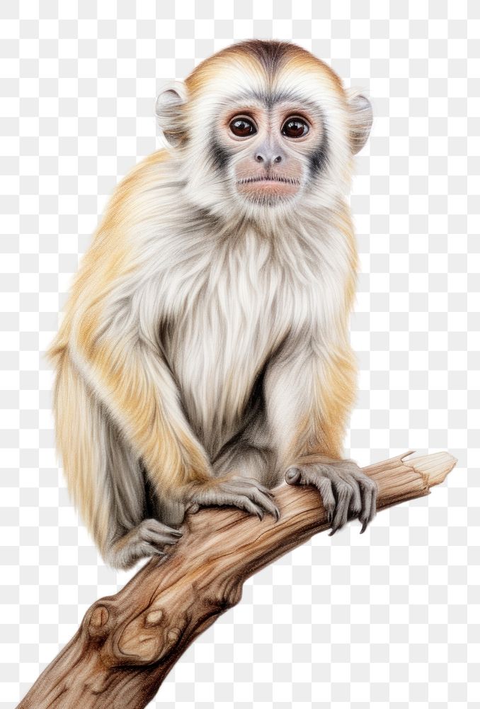 PNG  Monkey wildlife animal mammal. AI generated Image by rawpixel.