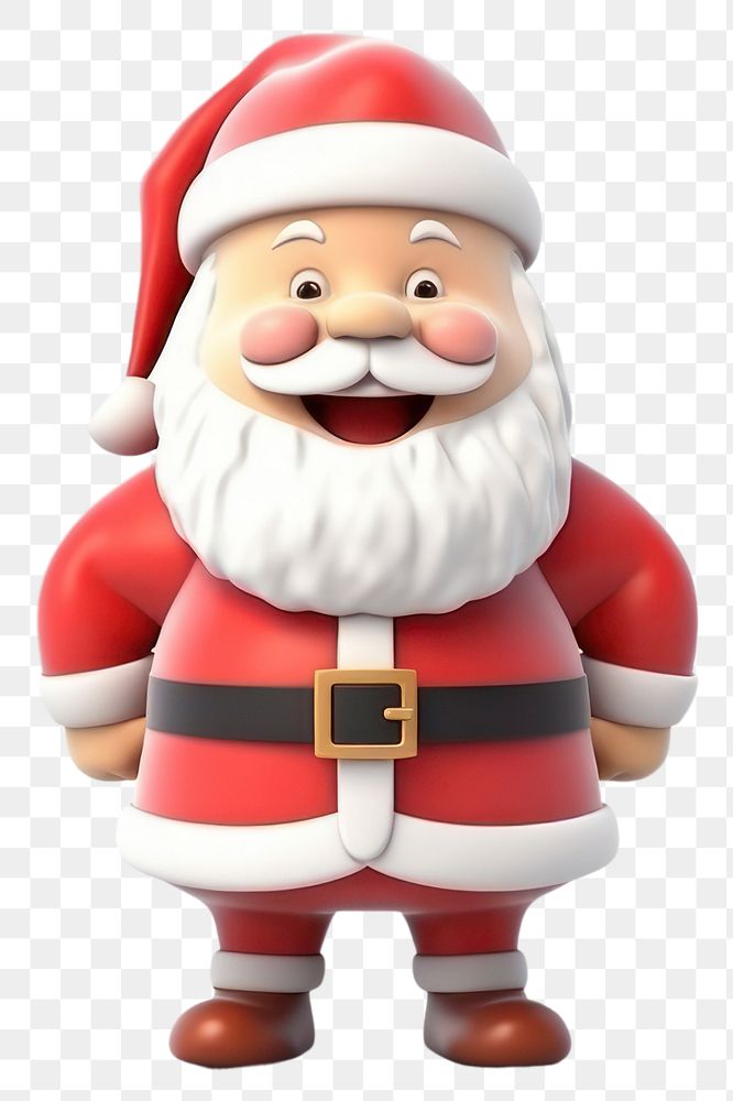 PNG Santa claus figurine white background anthropomorphic. AI generated Image by rawpixel.