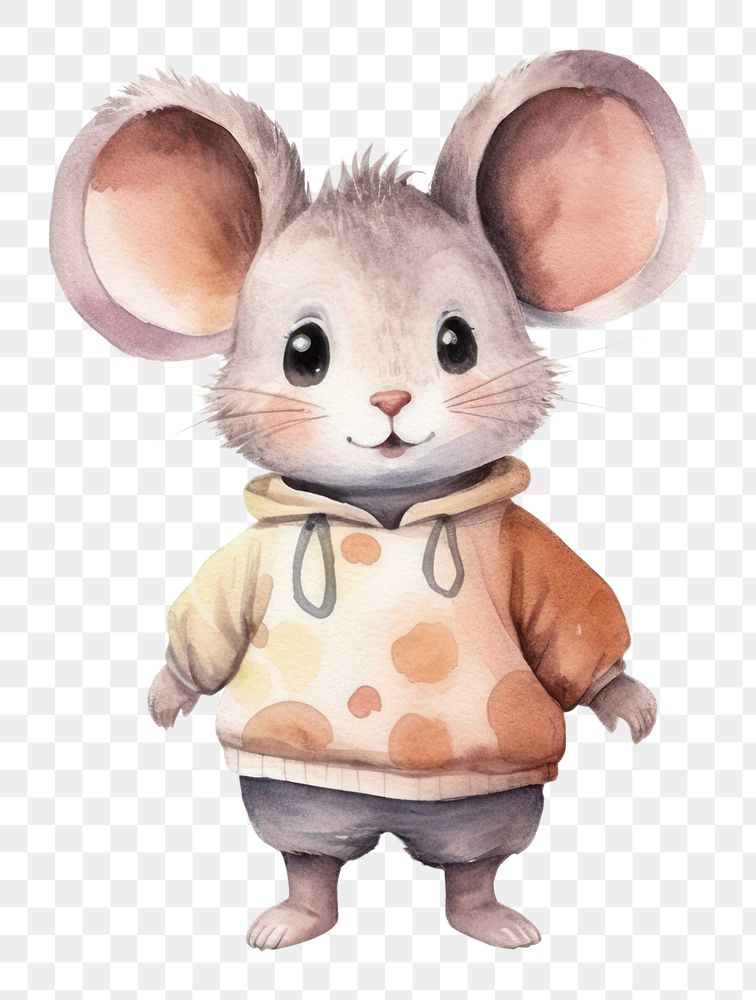 PNG Mouse cartoon animal mammal. AI generated Image by rawpixel.
