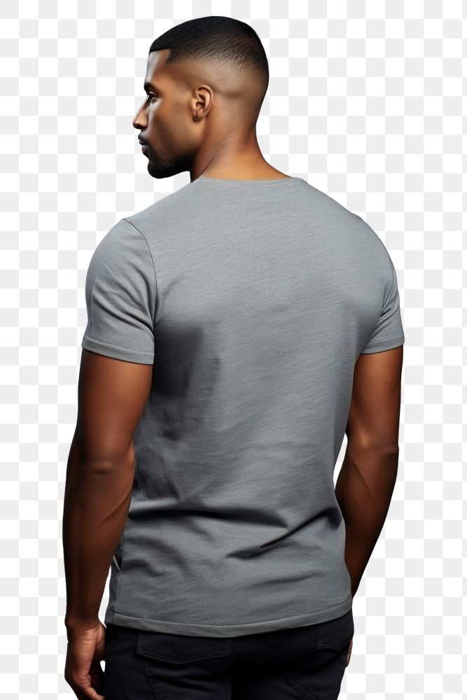 PNG Black man portrait t-shirt sleeve. AI generated Image by rawpixel.