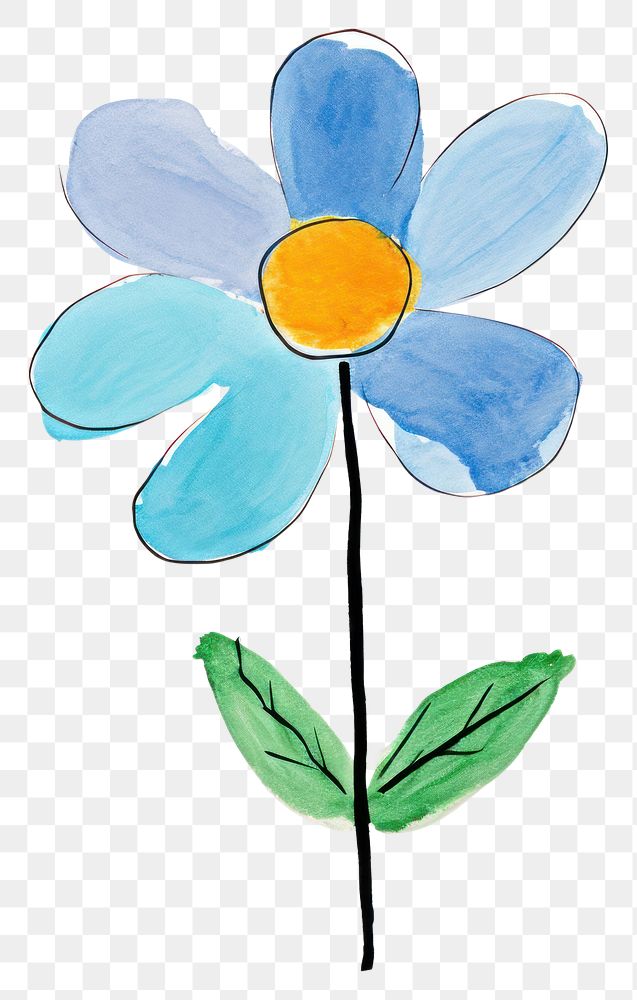 PNG Flower painting drawing nature. AI generated Image by rawpixel.