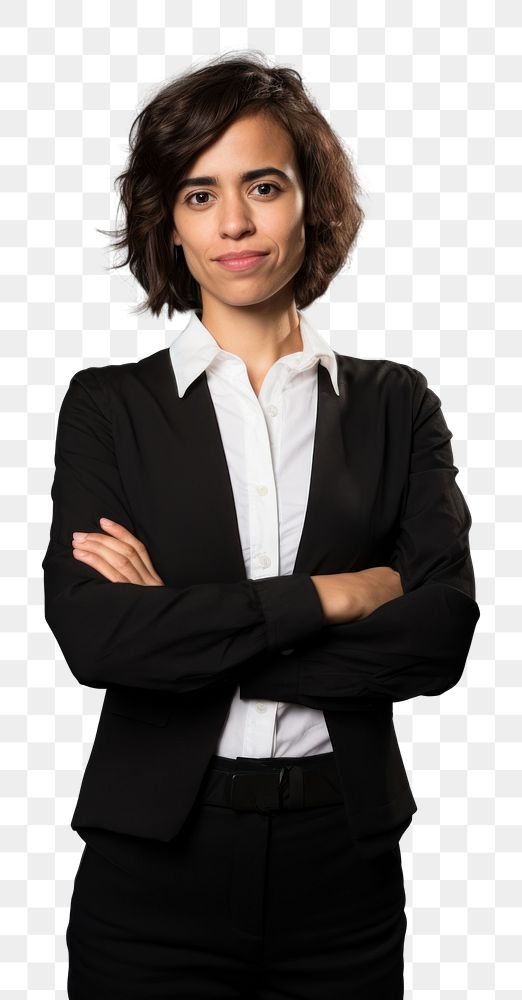 PNG  Business woman wearing casual office portrait blazer adult. AI generated Image by rawpixel.