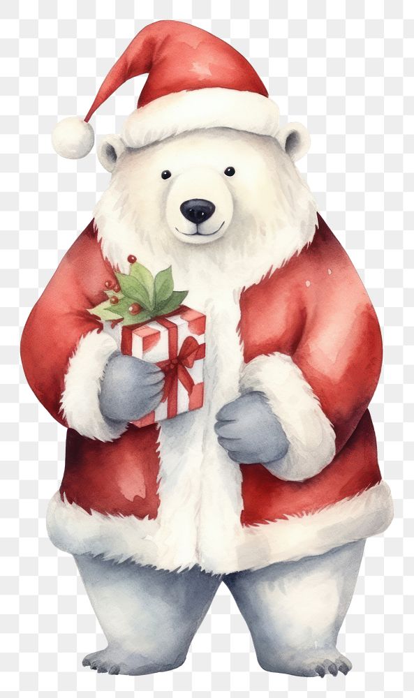 PNG Polar bear christmas snowman representation